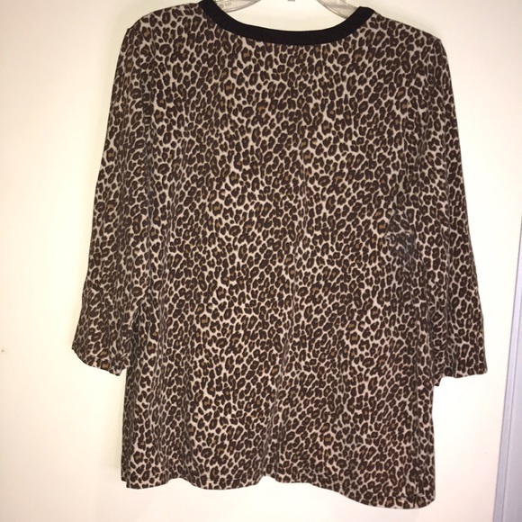 Charterclub | Brown Leopard print shirt | 📐 1x - Picture 2 of 4